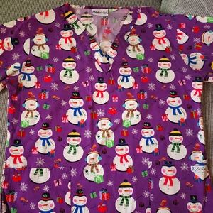 Women's M winter snowmen top with S pant